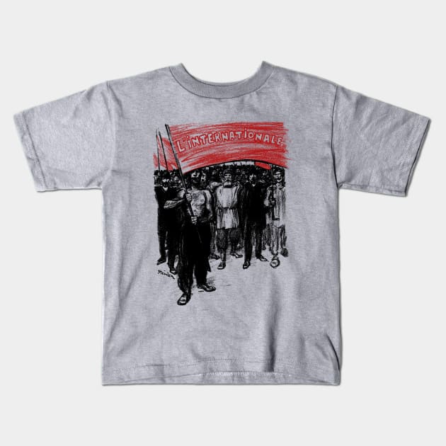 L'Internationale - Socialist, Leftist, Paris Commune, Internationale Kids T-Shirt by SpaceDogLaika